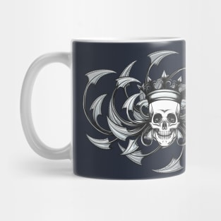 Skull with Crown Engraving Emblem Mug